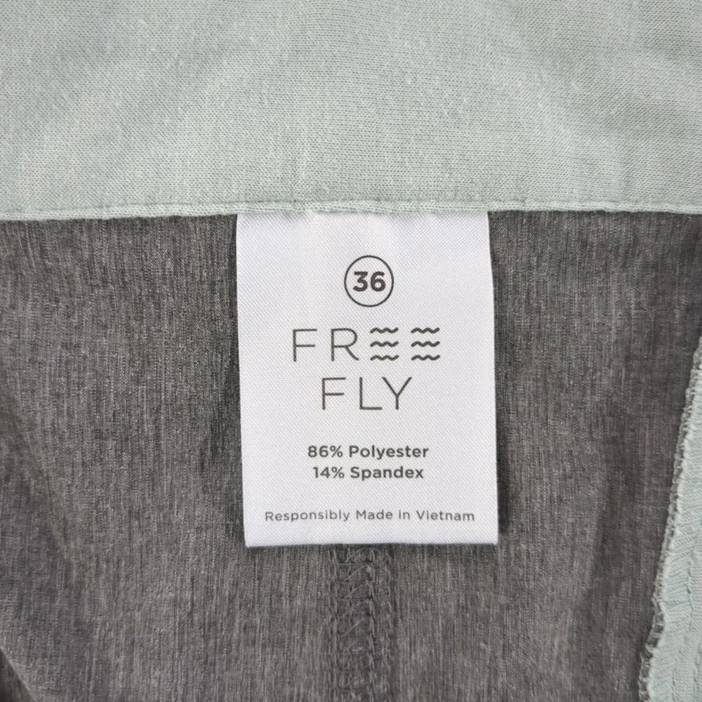 Free Fly Shorts Mens 36 Gray 8 Inch Stretch Chino Performance Casual Travel